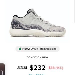 Jordan 11 low snakeskin